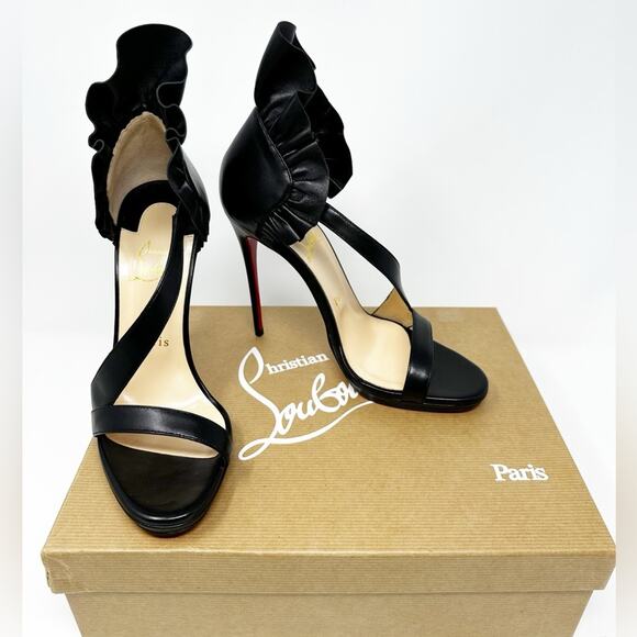 Christian Louboutin Colankle 120 Nappa Black Heel Pumps - Picture 2 of 14